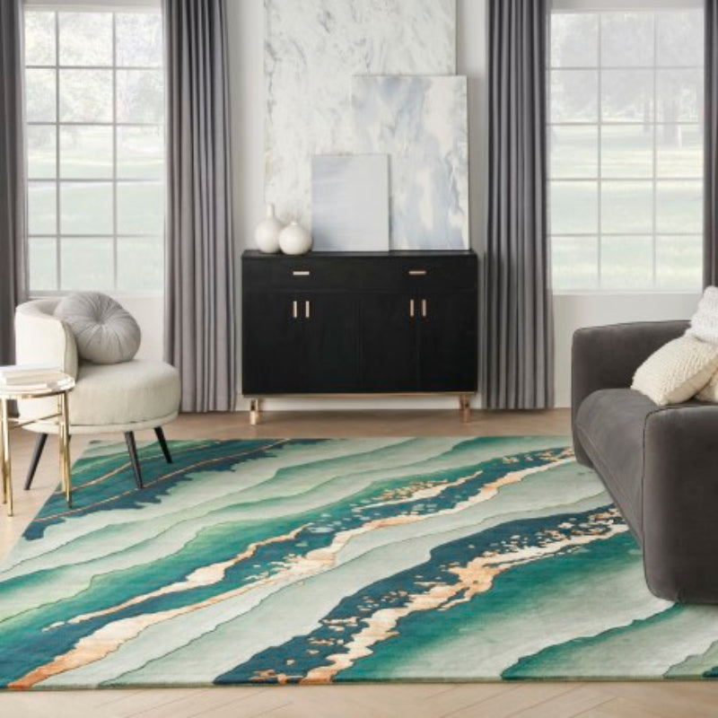 Nourison Prismatic Emerald Tide Rug