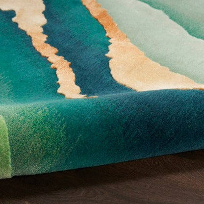 Nourison Prismatic Emerald Tide Rug