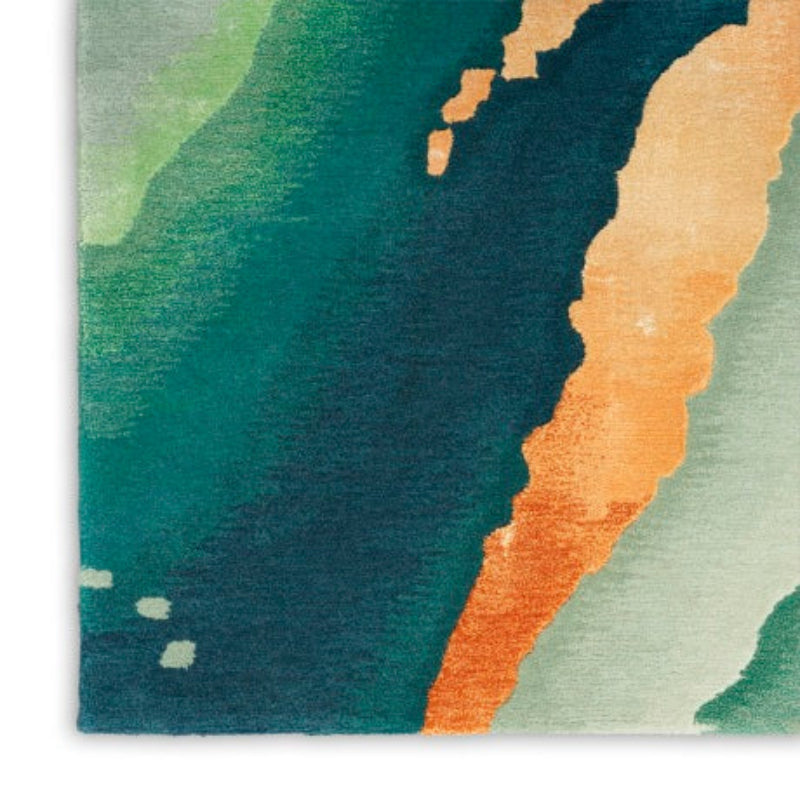 Nourison Prismatic Emerald Tide Rug