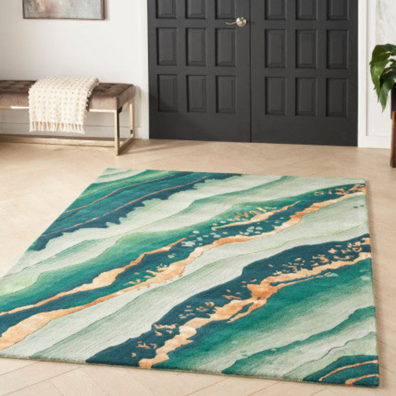 Nourison Prismatic Emerald Tide Rug