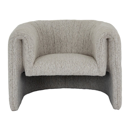Gray textured armchair on a white background
