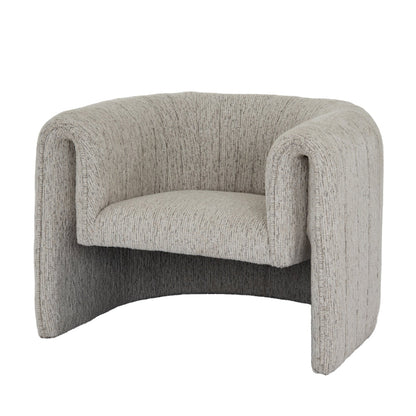 Gray textured armchair on a white background