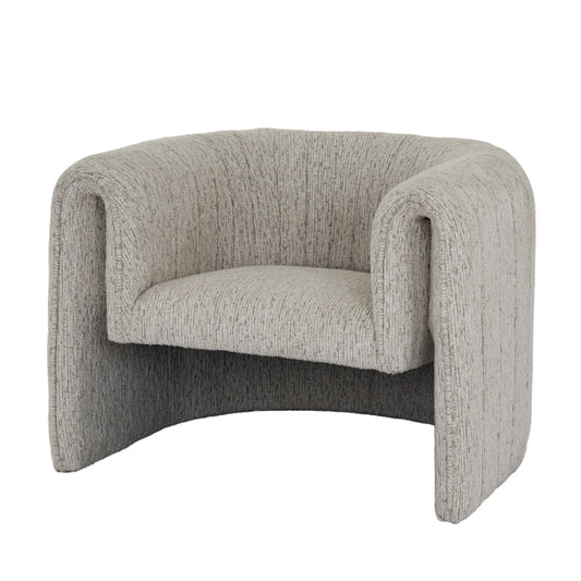 Gray textured armchair on a white background