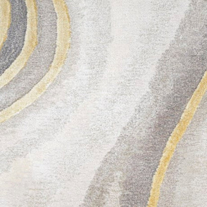 Nourison Prismatic Charcoal Marble Rug - Charcoal Grey