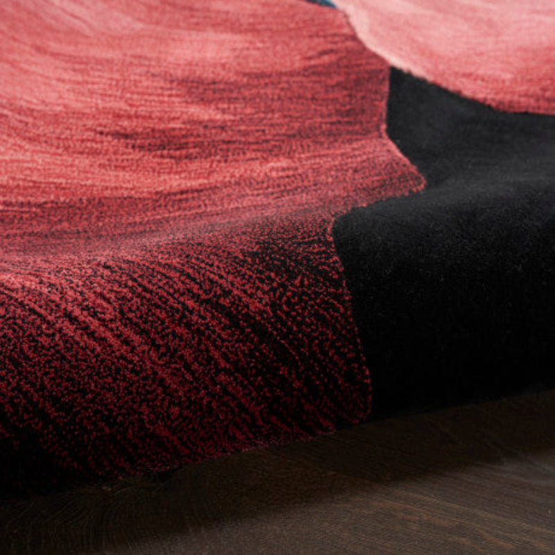 Nourison Prismatic Sunset Bloom Rug - Black
