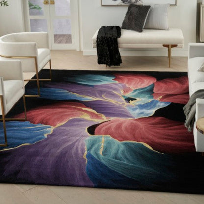 Nourison Prismatic Sunset Bloom Rug - Black