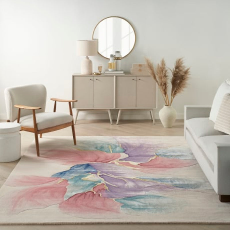 Nourison Prismatic Blush Bloom Rug - Ivory