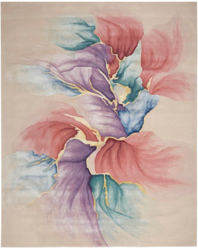Nourison Prismatic Blush Bloom Rug - Ivory