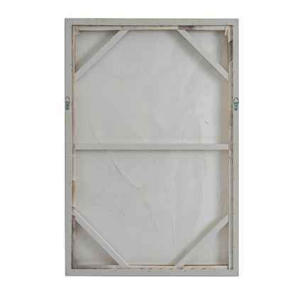 Back of picture frame on white background
