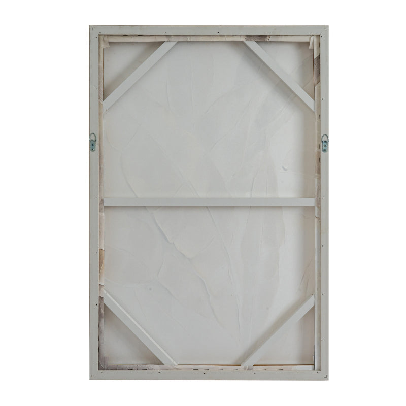 Back of picture frame on a white background