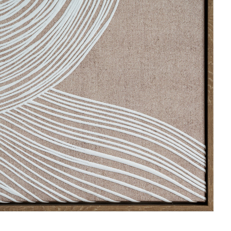 Close-up of a textured surface with white line patterns on a brown background