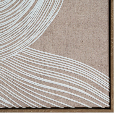 Close-up of a textured surface with white line patterns on a brown background