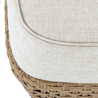 Hill Interiors Bloom Outdoor Rattan Footstool