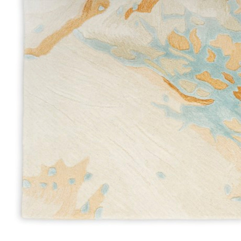 Nourison Prismatic Sand & Blue Marble Rug