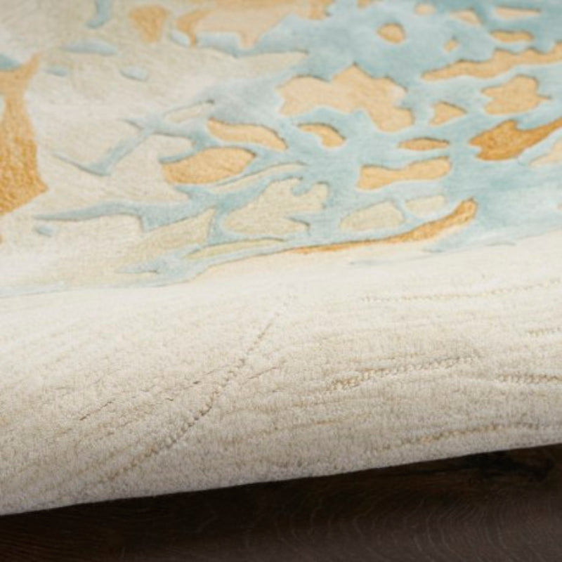 Nourison Prismatic Sand & Blue Marble Rug