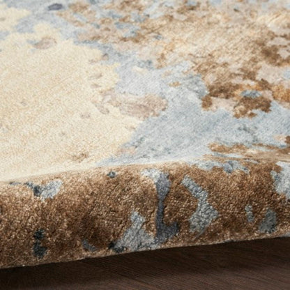 Nourison Silk Shadows Tonal Rug - Beige Blue