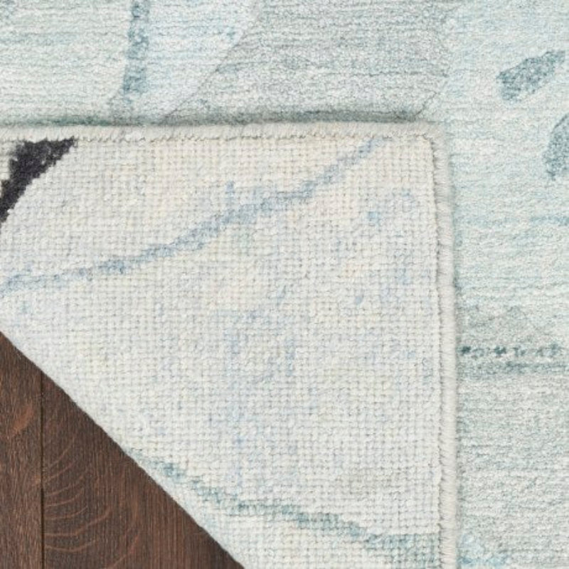 Nourison Silk Shadows Contemporary Rug - Blue Pink