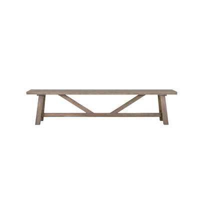 Wooden bench with a rustic design on a white background