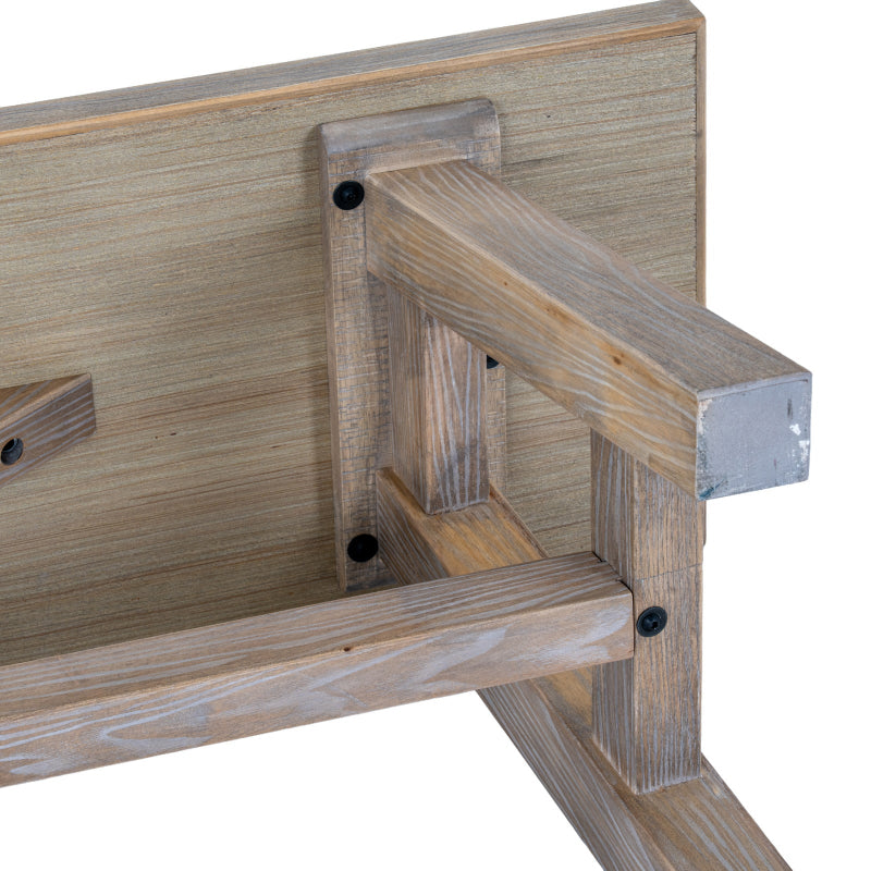 Wooden bracket on a white background