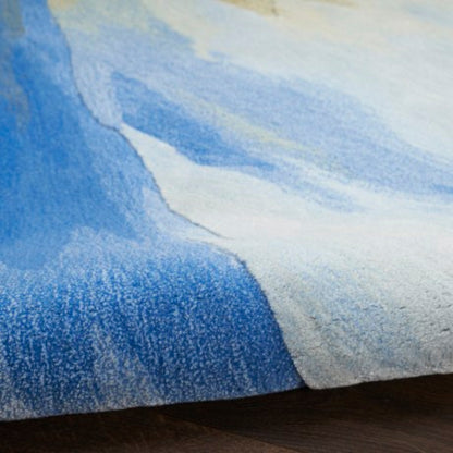 Nourison Prismatic Painterly Blue Rug - Multicolour