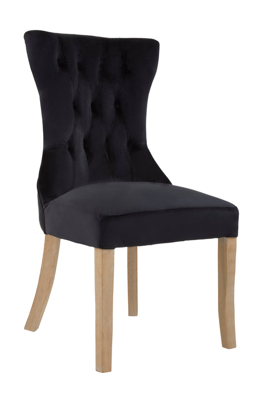 Ardela & Co Mayfair Black Button Dining Chair