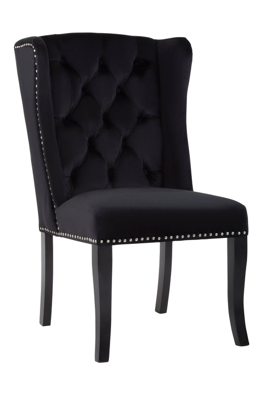 Ardela & Co Mayfair Black Velvet Dining Chair