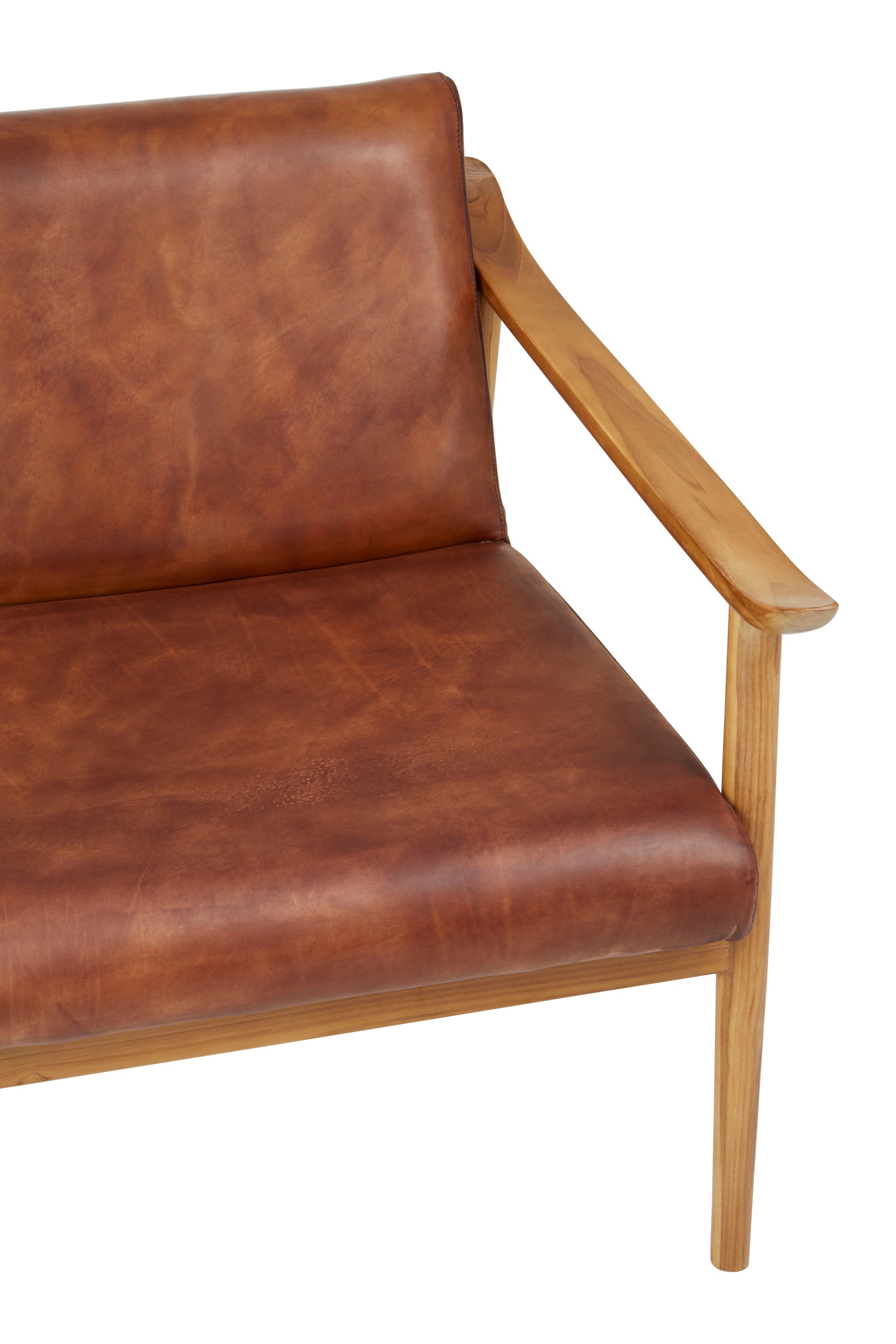 Ardela & Co Kendal Chair With Brown Plain Leather