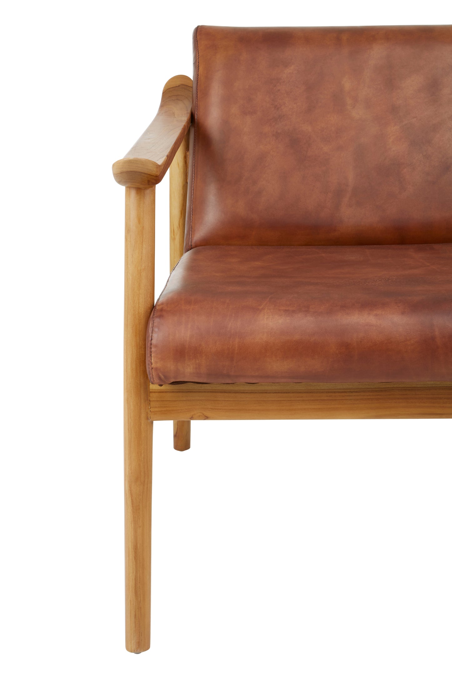 Ardela & Co Kendal Chair With Brown Plain Leather
