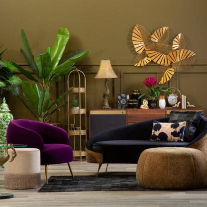 Modern living room with stylish furniture and decor