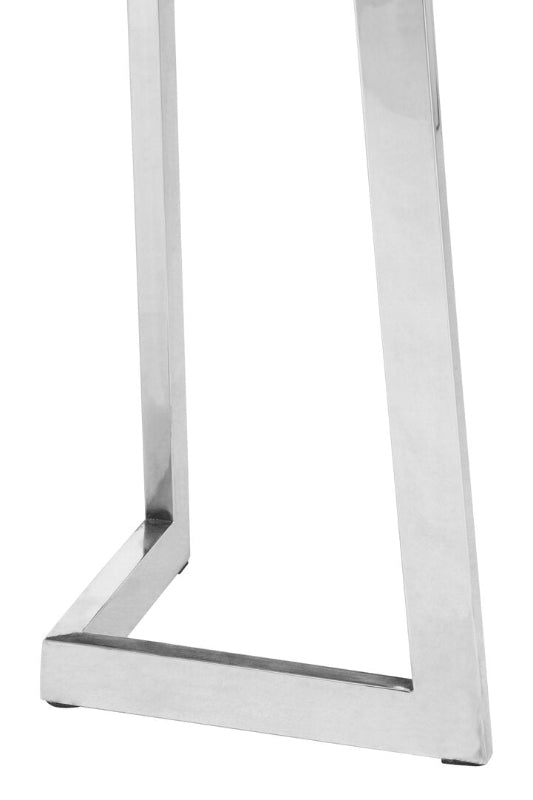 Metallic stand on a white background