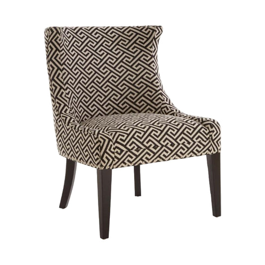 Chair with geometric pattern on a white background