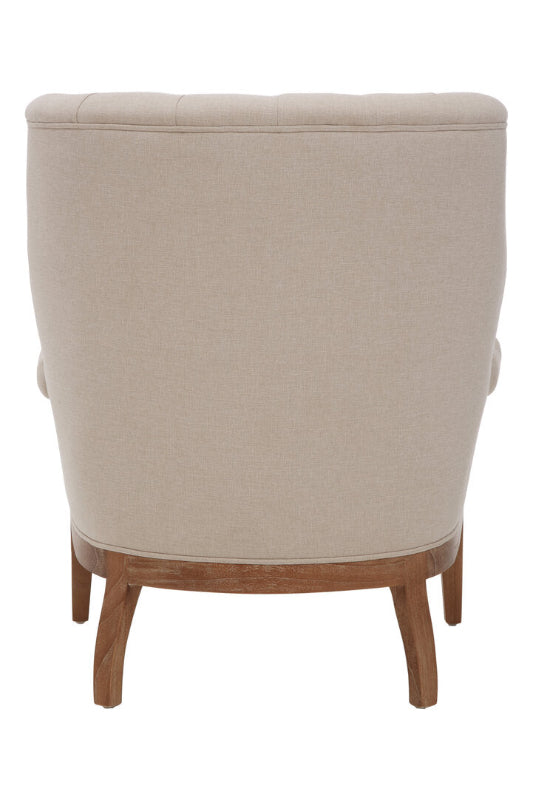 Ardela & Co Celora Cream Chair with Tufted Back