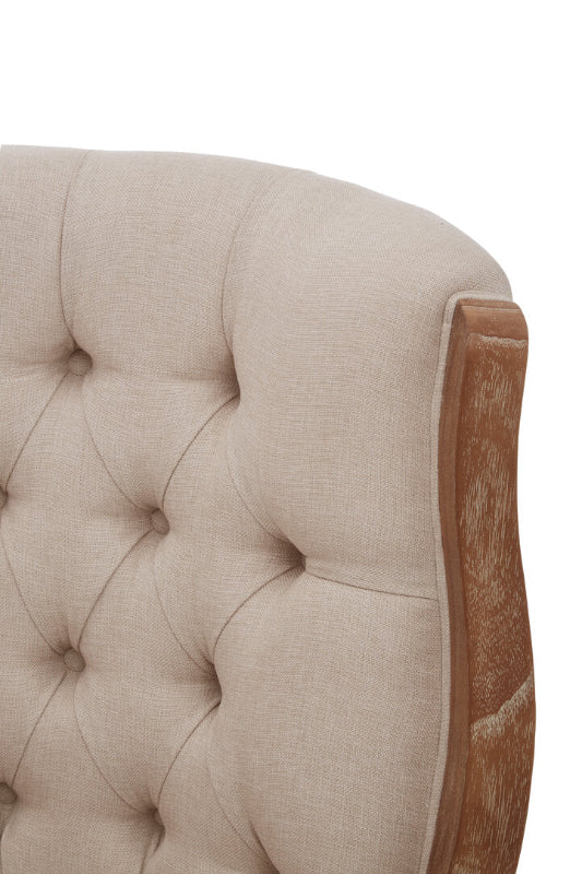 Ardela & Co Celora Cream Chair with Tufted Back