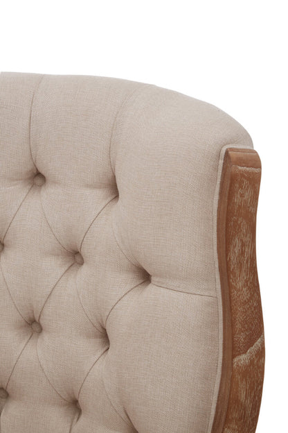Ardela & Co Celora Cream Chair with Tufted Back