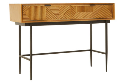 Ardela & Co Jenkins Two Drawer Natural Finish Console Table