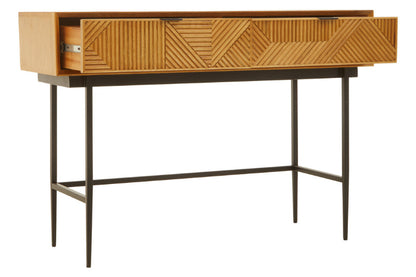 Ardela & Co Jenkins Two Drawer Natural Finish Console Table