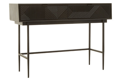 Ardela & Co Jenkins Black Two Drawer Console Table