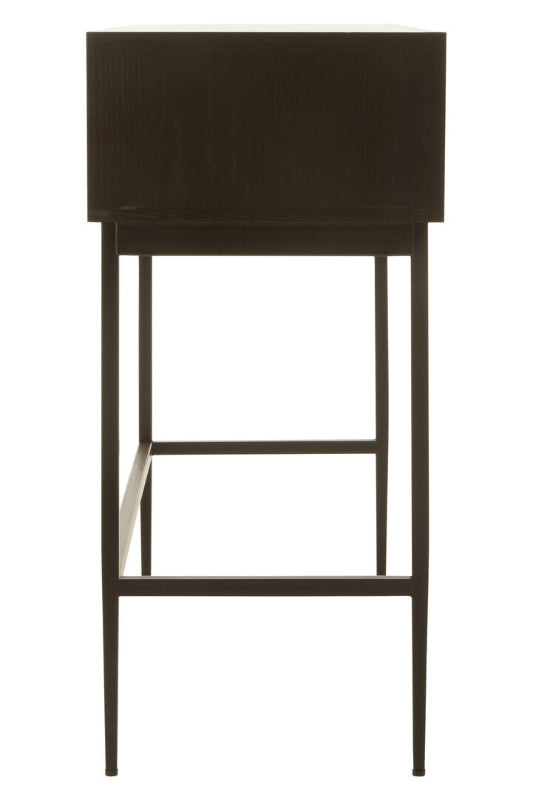 Ardela & Co Jenkins Black Two Drawer Console Table