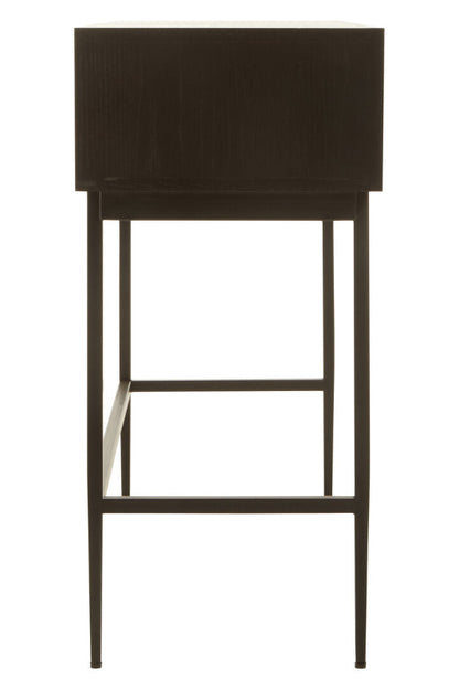Ardela & Co Jenkins Black Two Drawer Console Table