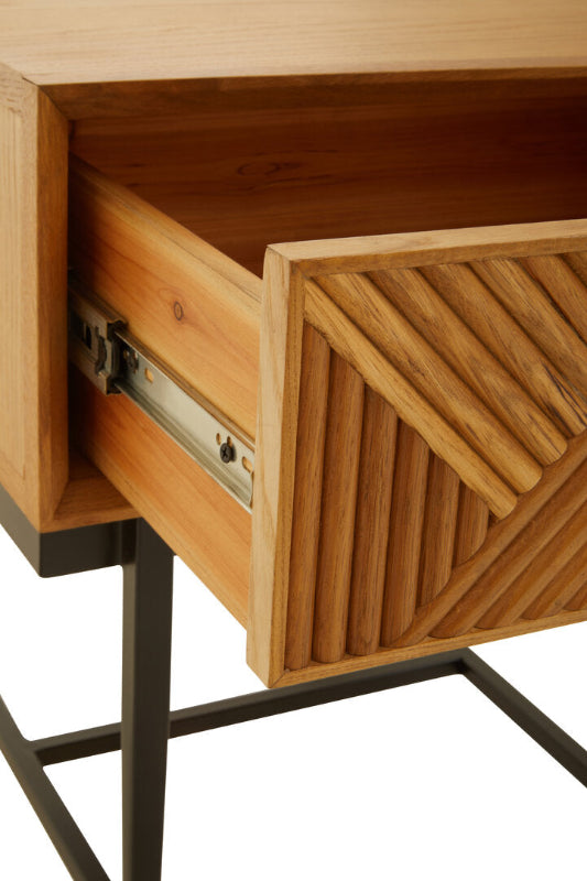 Ardela & Co Jenkins Natural Side Table With One Drawer