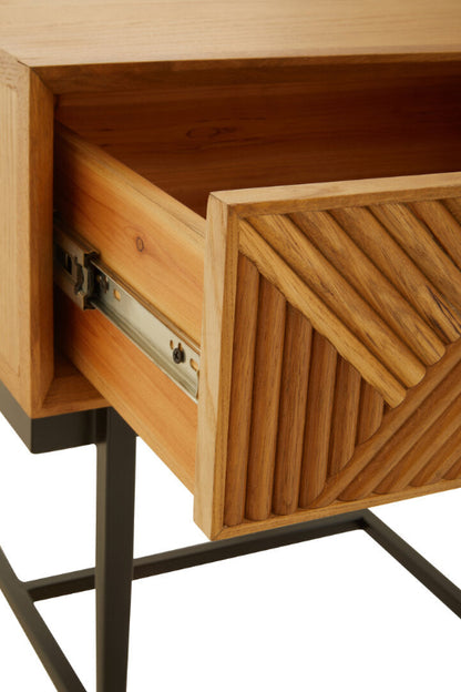 Ardela & Co Jenkins Natural Side Table With One Drawer