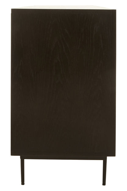 Ardela & Co Jenkins Black Wood Sideboard With Four Doors and Three Drawers