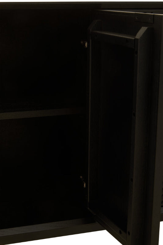 Ardela & Co Jenkins Black Wood Sideboard With Four Doors and Three Drawers