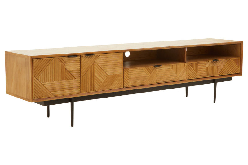Ardela & Co Jenkins Natural Finish Wooden Media Unit
