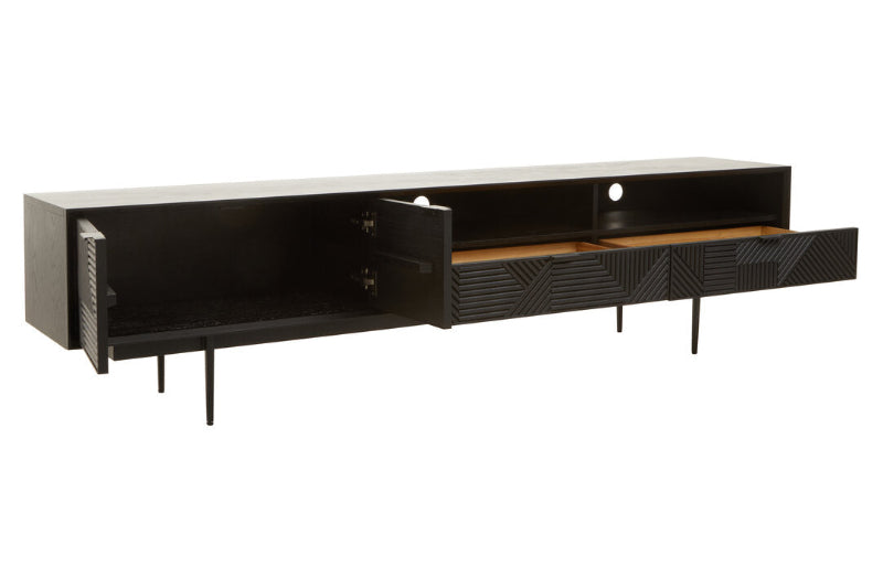 Ardela & Co Jenkins Black Finish Wooden Media Unit