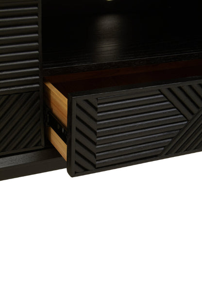 Ardela & Co Jenkins Black Finish Wooden Media Unit