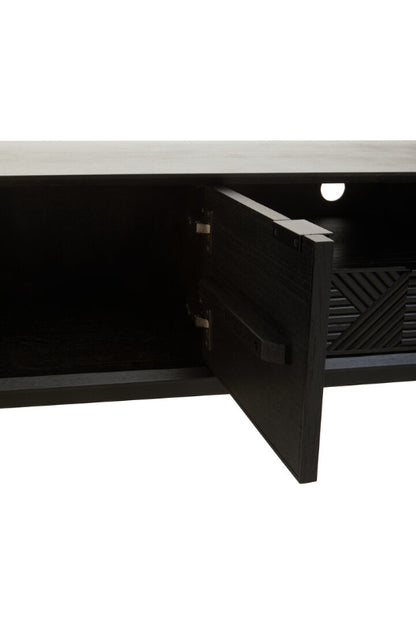 Ardela & Co Jenkins Black Finish Wooden Media Unit