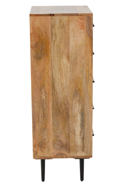 Wooden cabinet with a white top on a white background