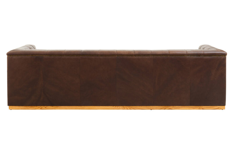 Ardela & Co King Three Seater Tufted Leather Sofa