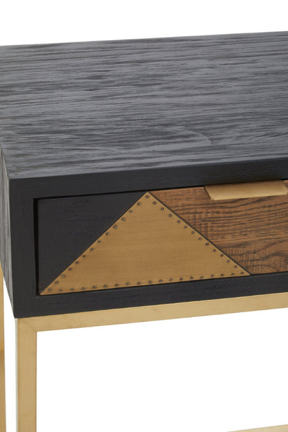 Close-up of a piece of furniture with a geometric design on a white background